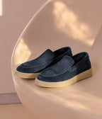 Mocassin Tibault bleu indigo