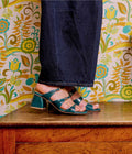Mule Olivy bleu lagon