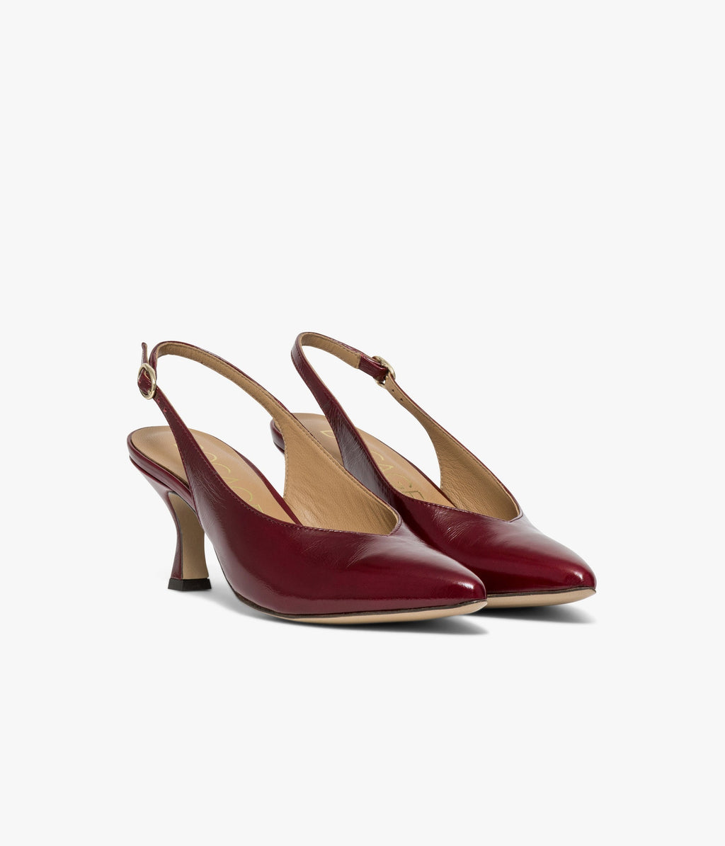Escarpin Slingback Claudy bordeaux