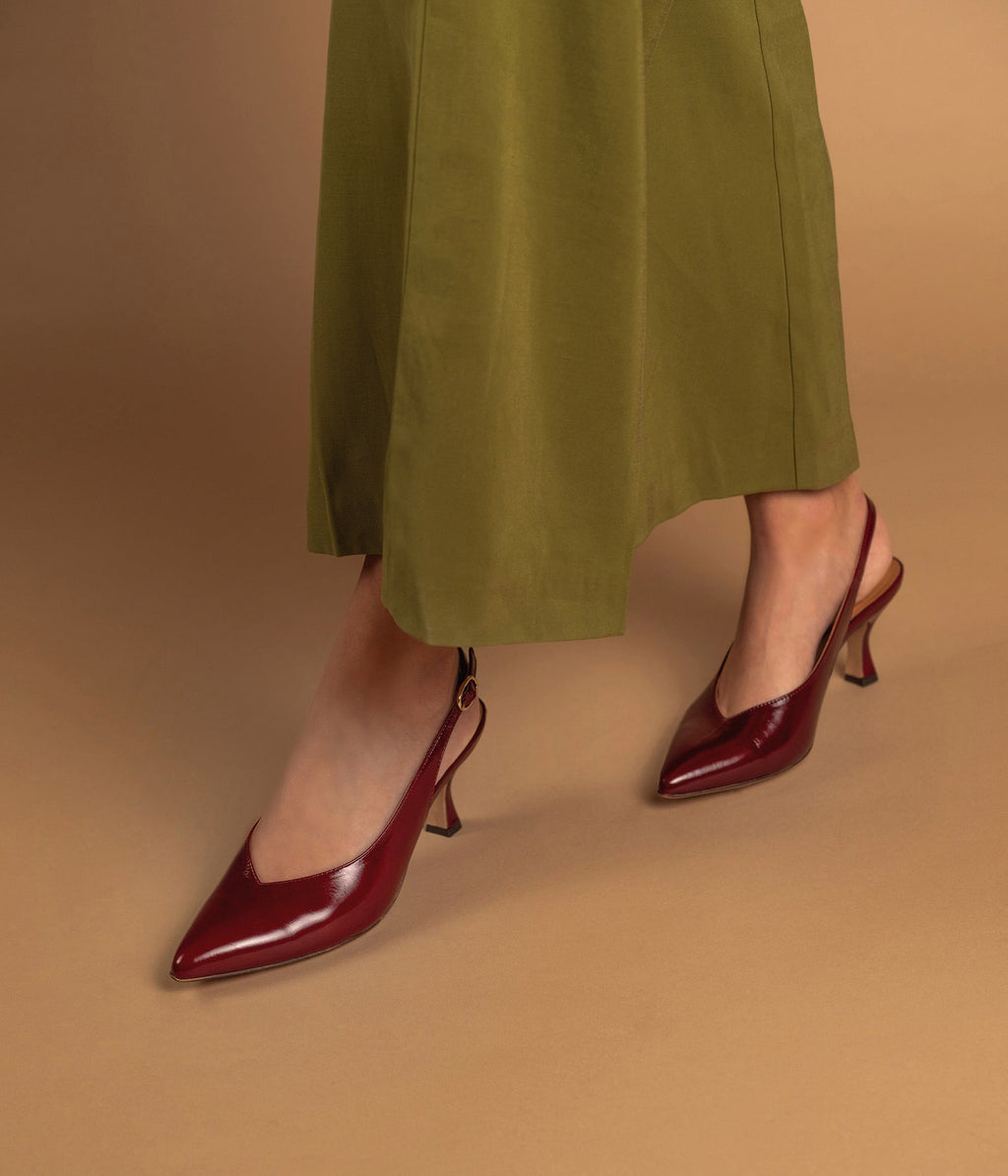 Escarpin Slingback Claudy bordeaux