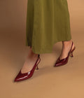 Escarpin Slingback Claudy bordeaux