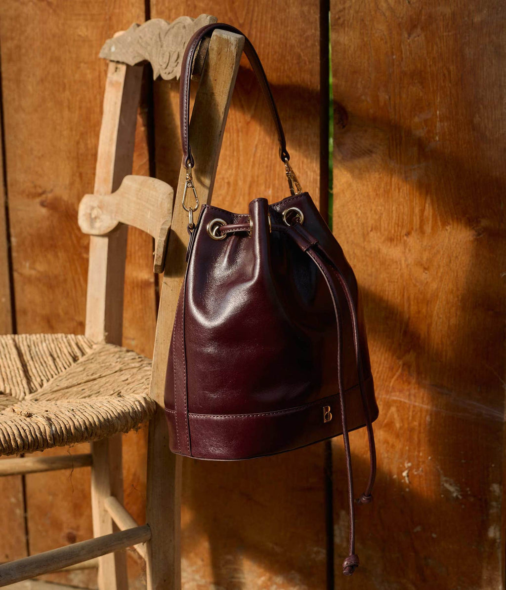 Sac seau Paulette pourpre