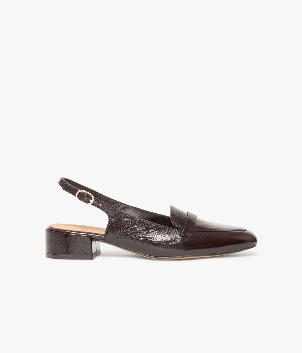 Mocassin Slingback Betsy marron foncé