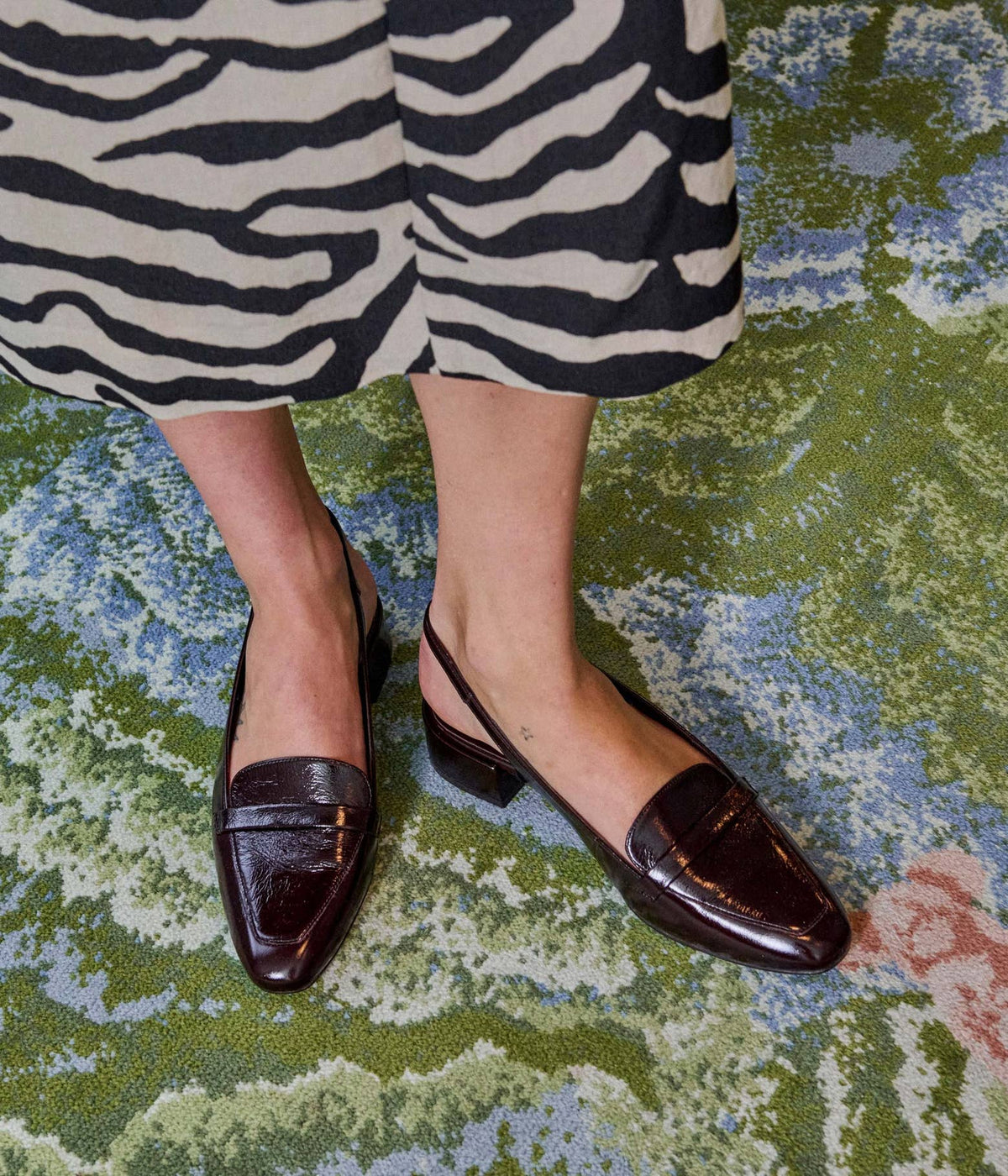 Mocassin Slingback Betsy marron foncé