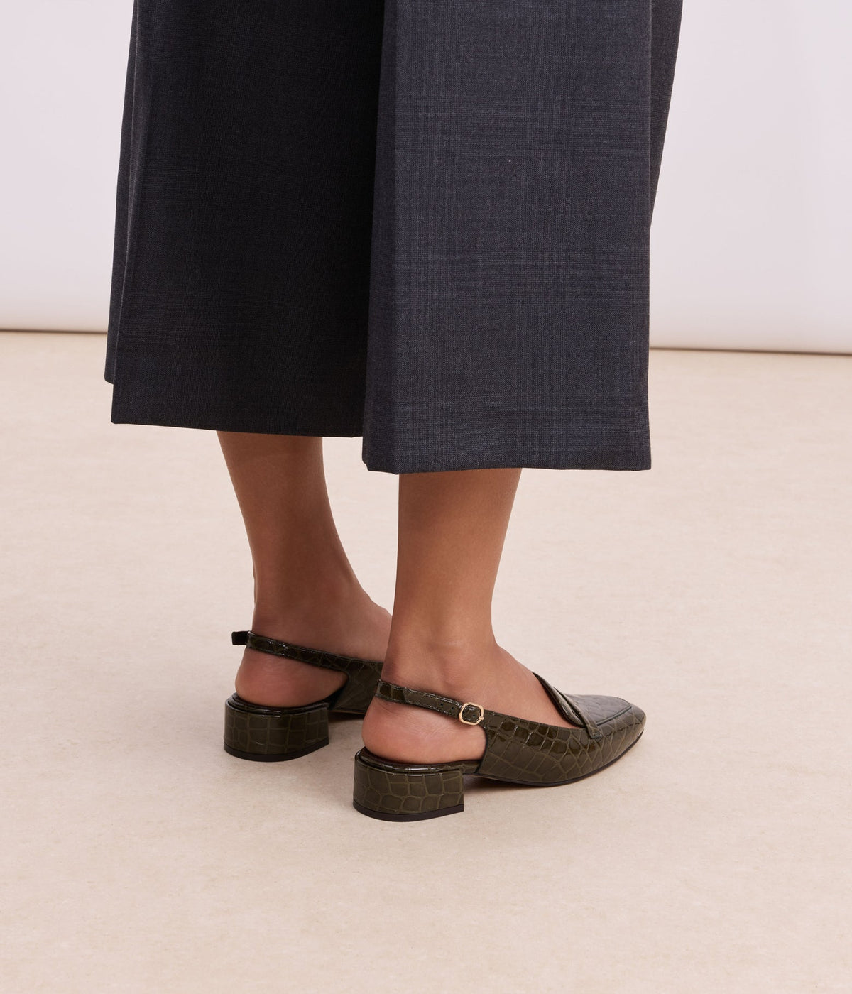 Mocassin Slingback Betsy vert