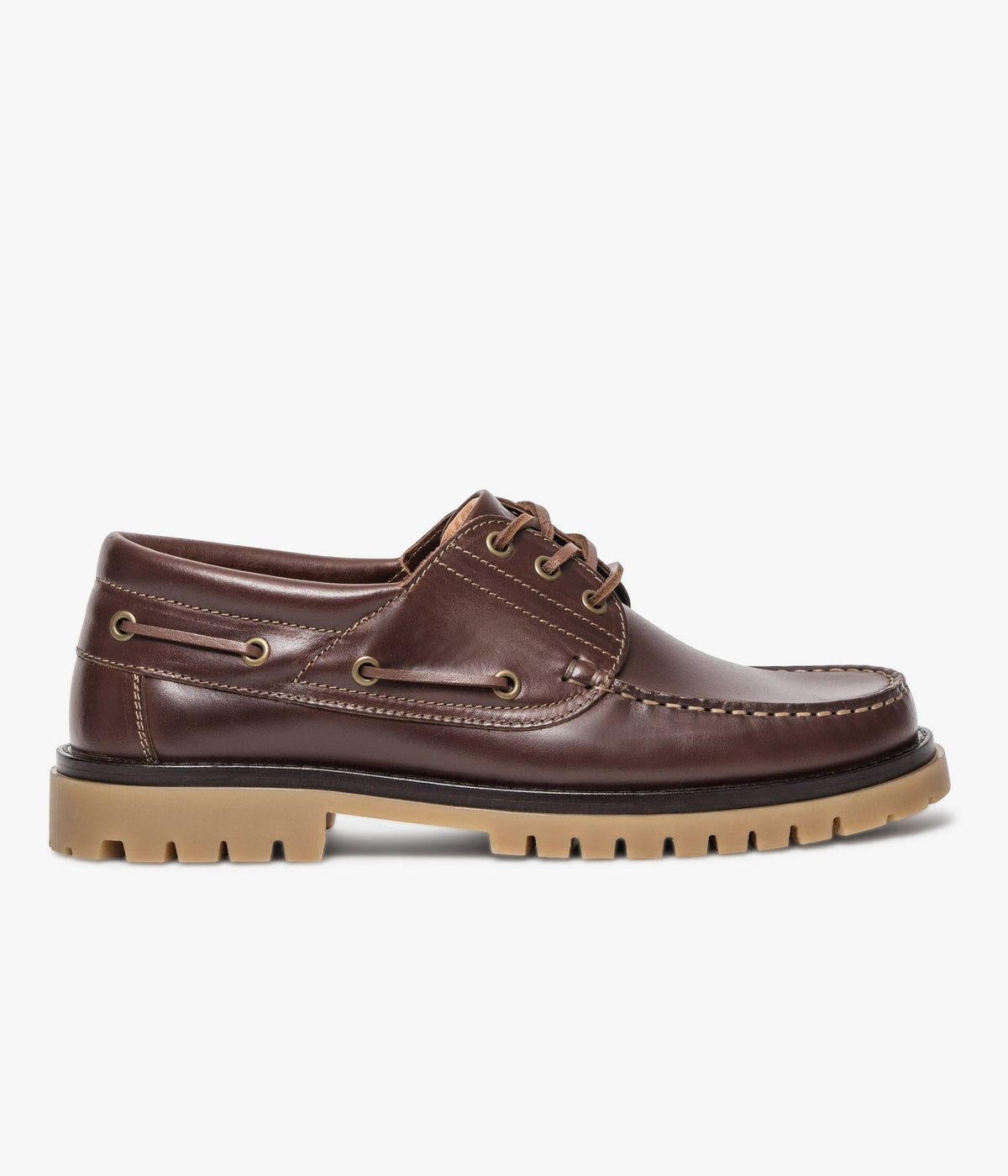 Chaussure bateau Levy cognac