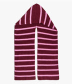 Echarpe cagoule Marilou rouge et rose