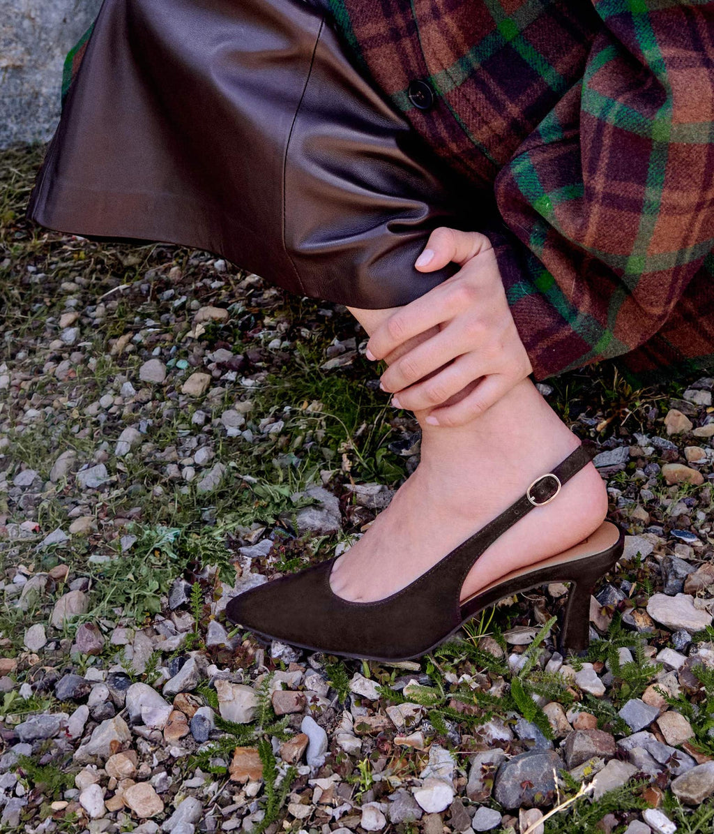 Escarpin Slingback Delphie chocolat
