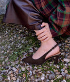 Escarpin Slingback Delphie chocolat