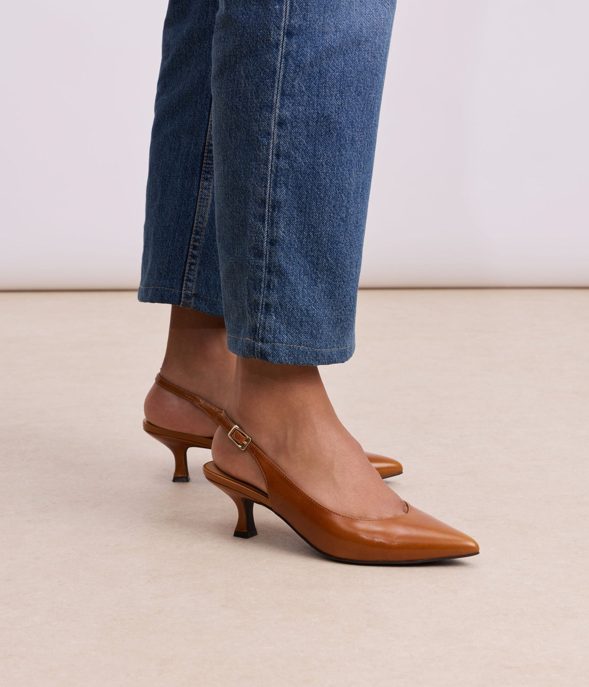 Escarpin Slingback Delia camel