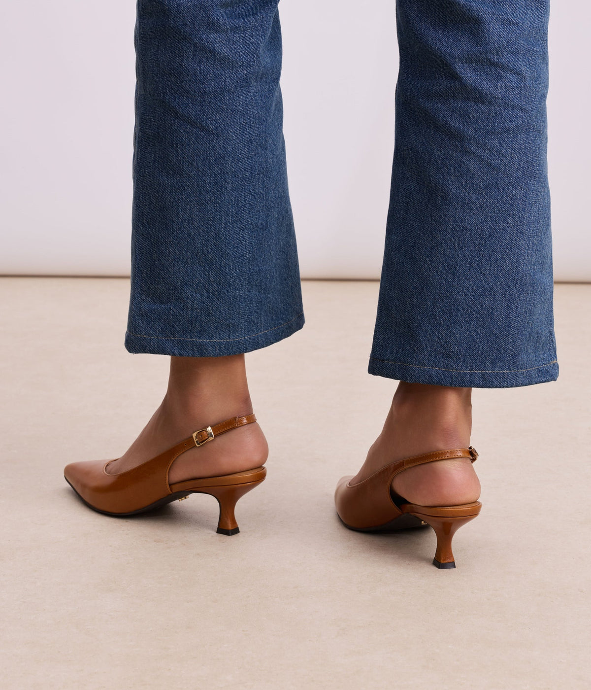 Escarpin Slingback Delia camel