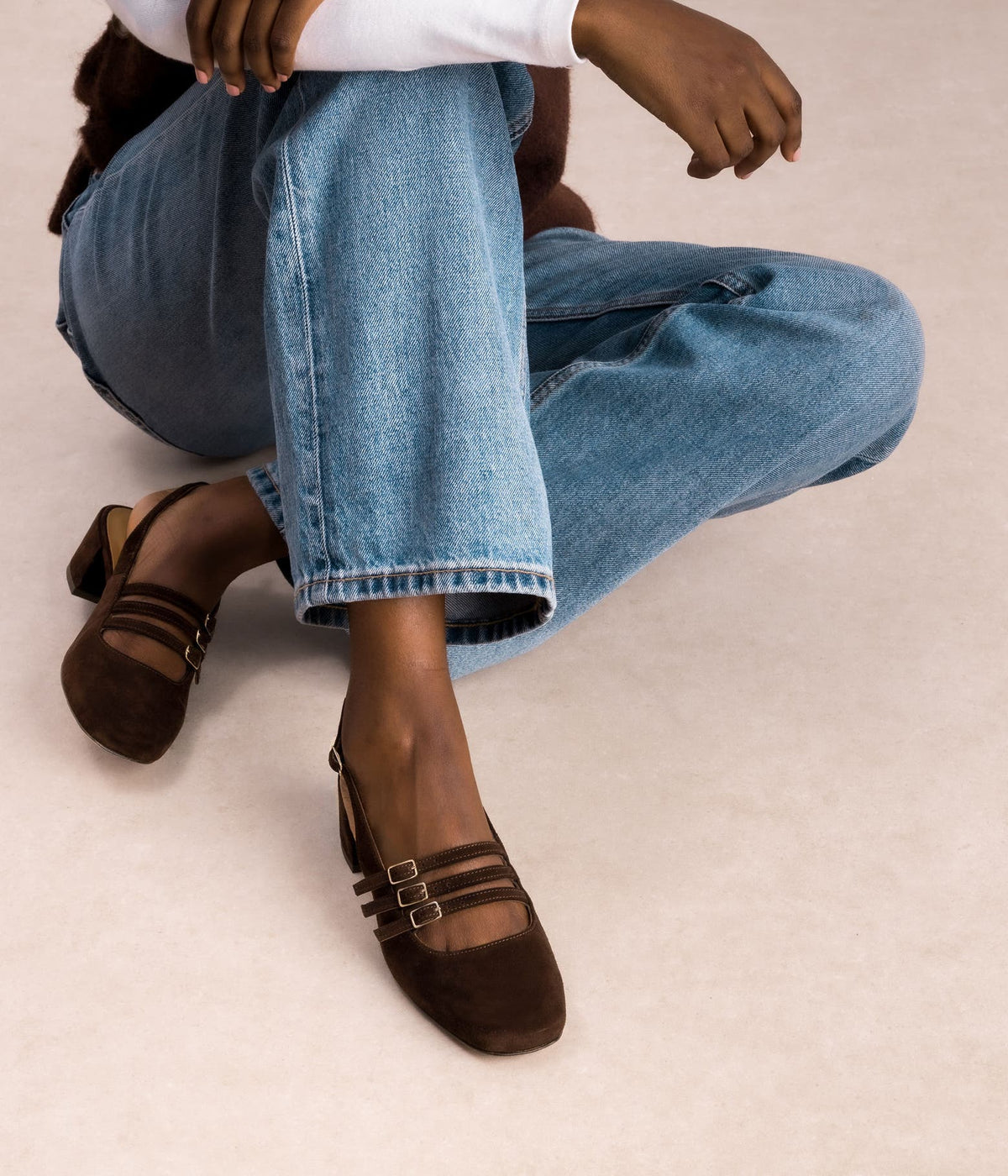 Babies Slingback Demi chocolat