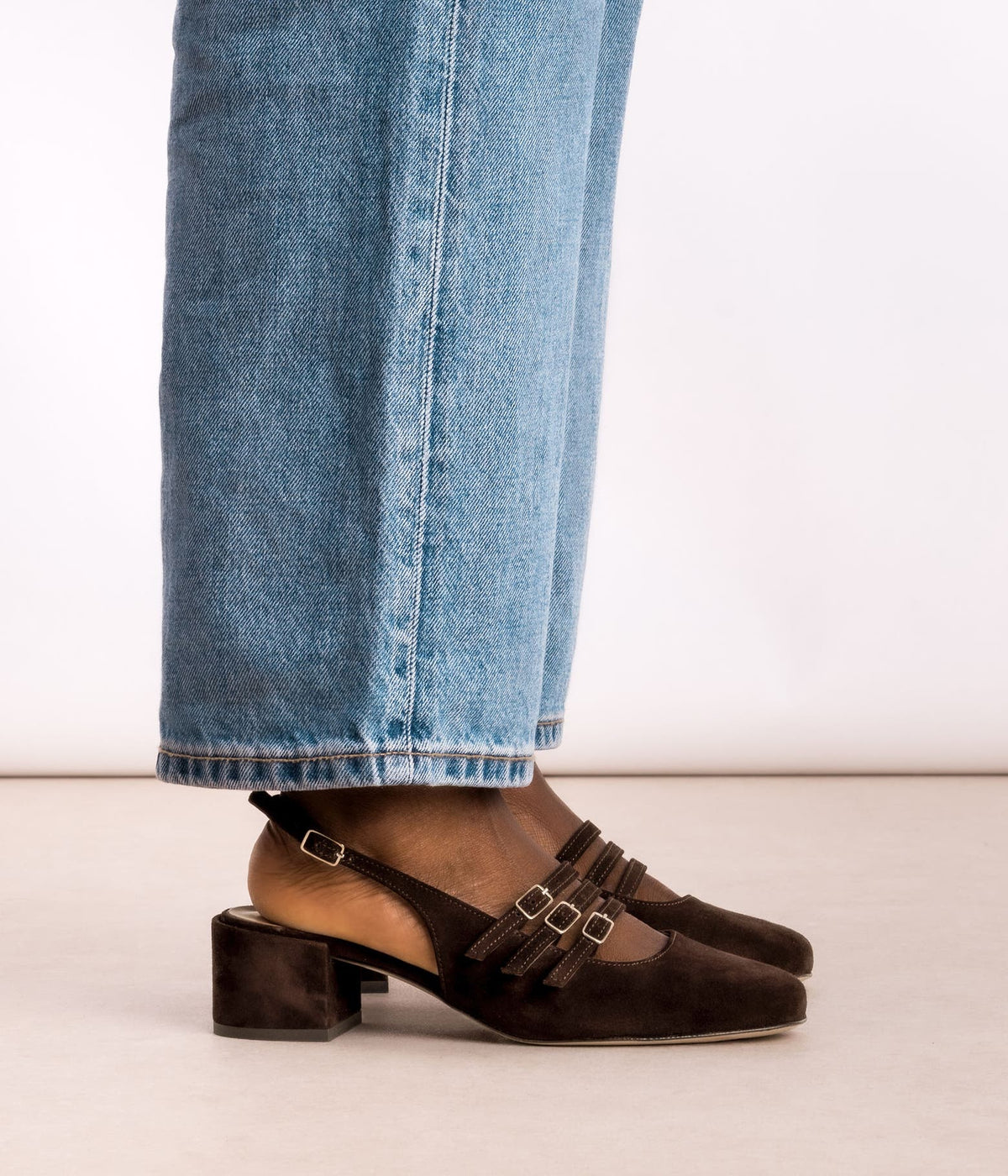 Babies Slingback Demi chocolat
