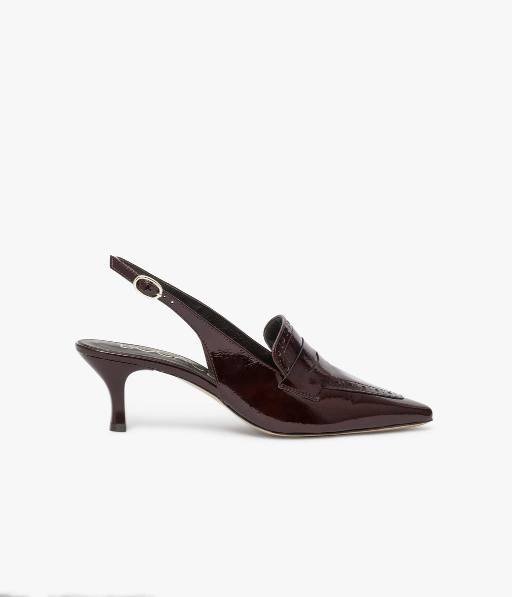 Escarpin Slingback Eugénie marron foncé