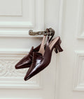 Escarpin Slingback Eugénie marron foncé