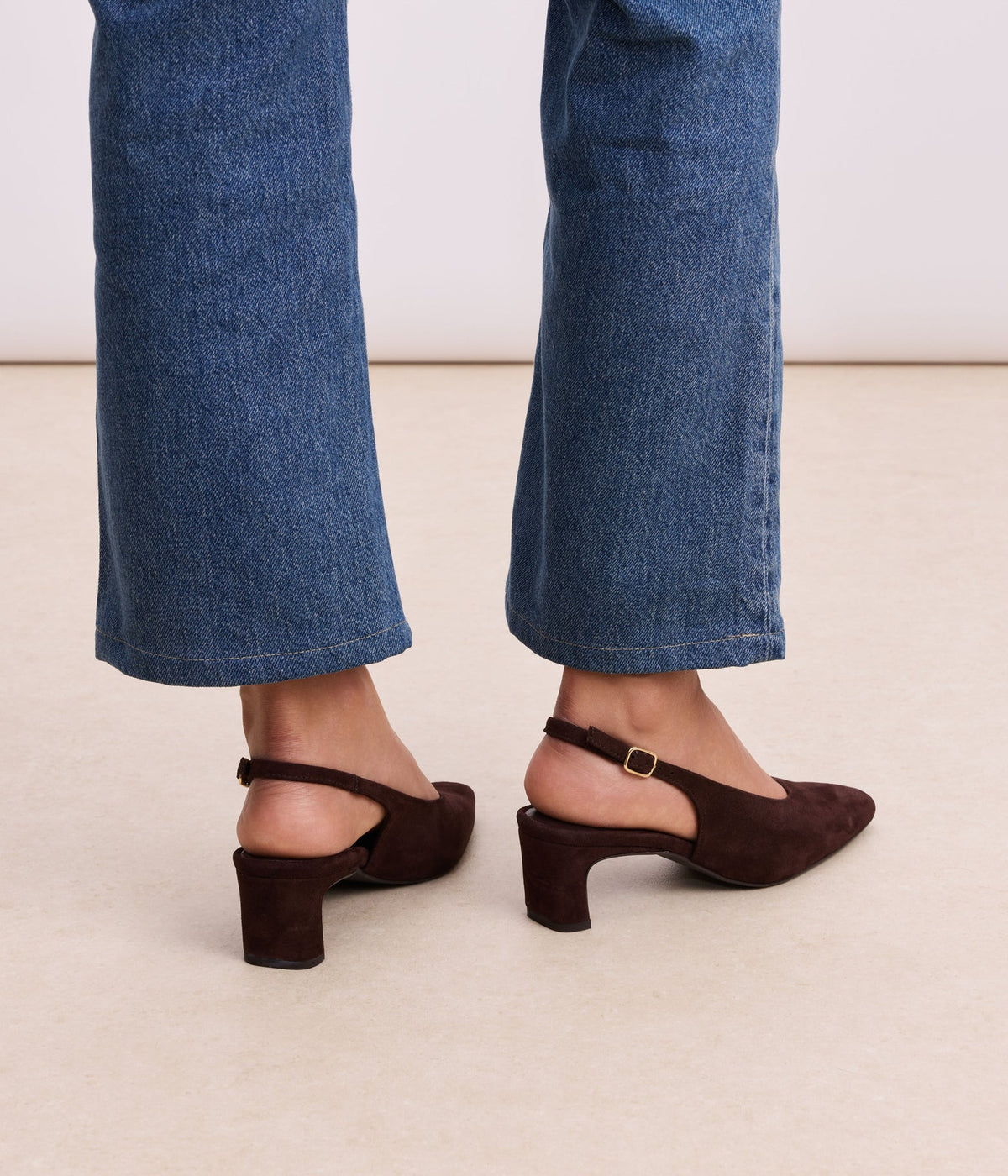 Escarpin Slingback Calista chocolat