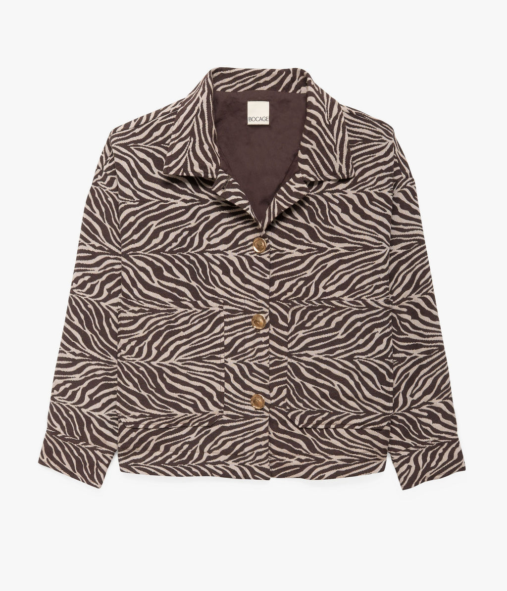 Veste Helsaa chocolat zébré