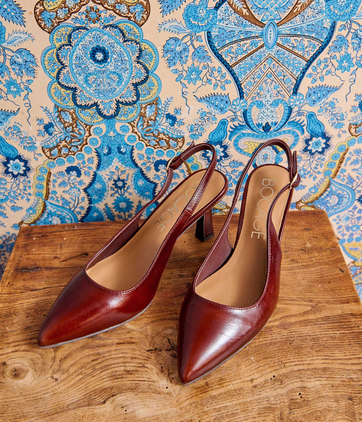 Escarpin Slingback Delphie chocolat