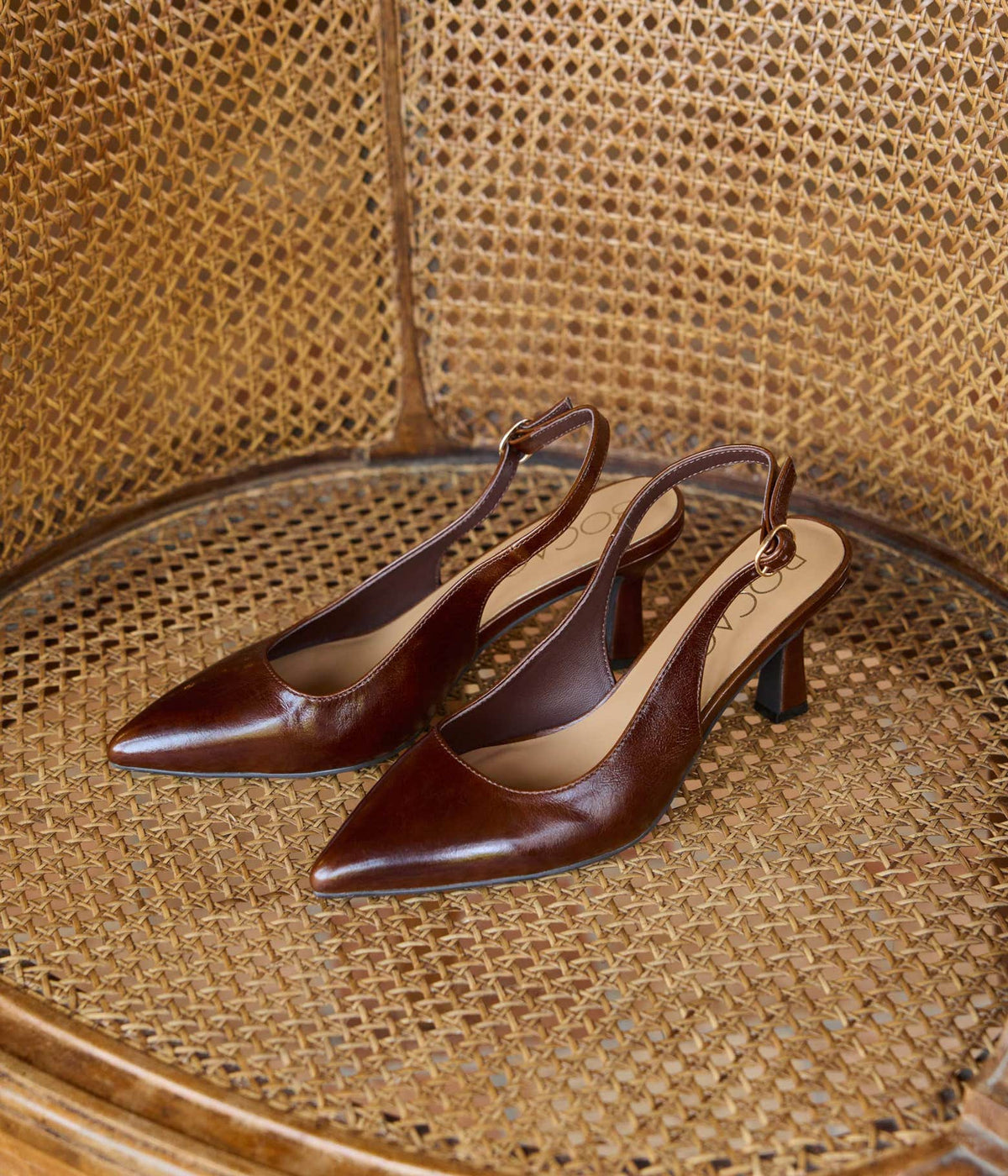 Escarpin Slingback Delphie chocolat