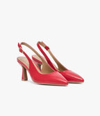 Escarpin Slingback Delphie coquelicot