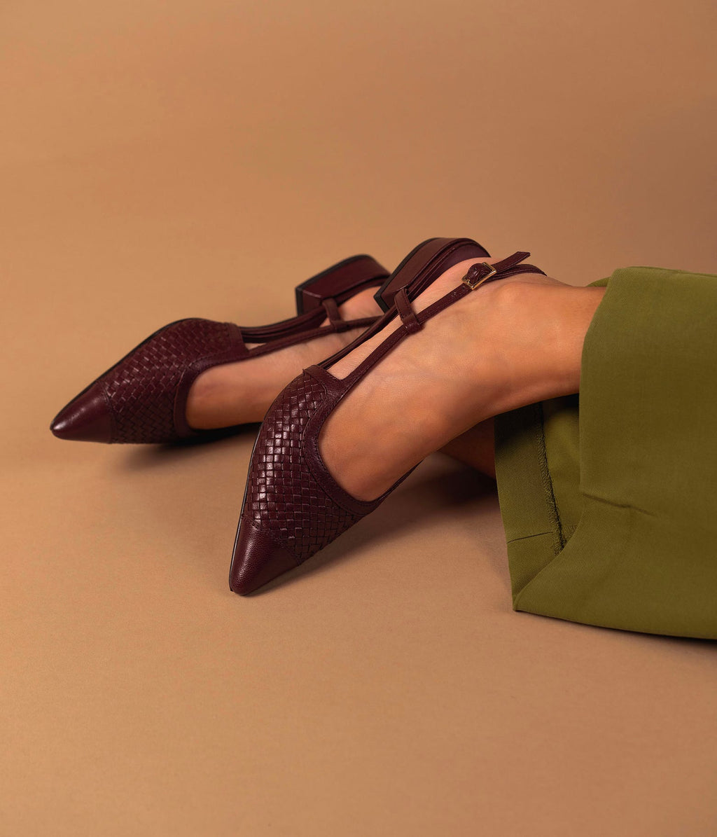 Ballerine slingback Sonnie bordeaux
