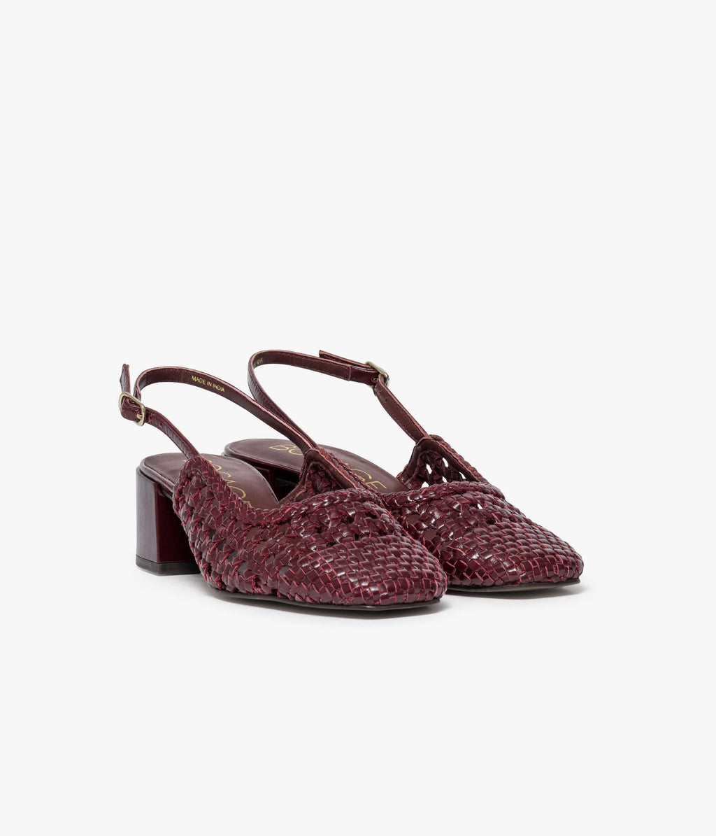 Escarpin Slingback Ditta bordeaux